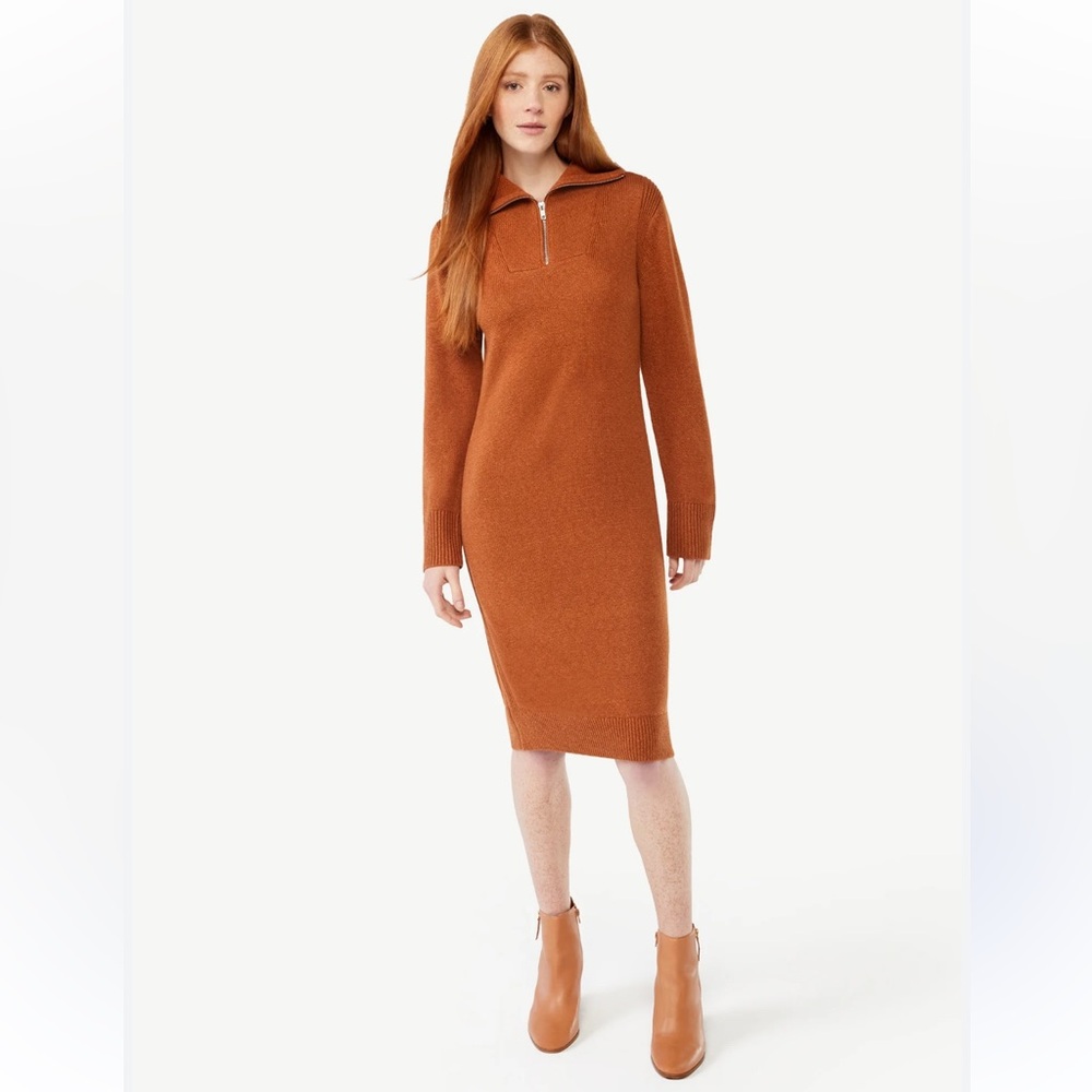 Lovers and Friends Half Zip  Sweater Dress